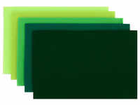 Folia 10 Bogen Bastelfilz, 10 Grüntöne, Farbe: grün