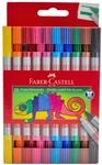 FABER-CASTELL Doppelfasermaler im Etui, 10 St&uuml;ck