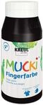 Kreul MUCKI Fingerfarben, 750 ml, Farbe: schwarz