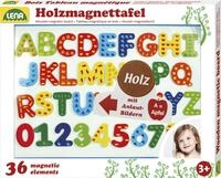 LENA&reg; Holzmagnettafel mit Buchstaben und Zahlen