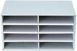 Fellowes Schreibtisch-Organizer aus Karton, 8 F&auml;cher, Farbe: gr&uuml;n/wei&szlig;