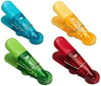 WEDO Magnetklammer mit Starkmagnet, 4er-Set, bunt