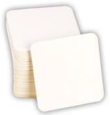 folia Blanko-Bierdeckel, quadratisch, 100 St&uuml;ck