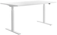 Topstar H&ouml;henverstellbarer Schreibtisch &bdquo;E-Table&ldquo;, Tischplatte: wei&szlig;, Gr&ouml;&szlig;e: