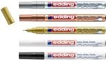 edding Glanzlack-Marker, 5er-Set, Farbe: metallic, Strichbreite: 0,8 mm