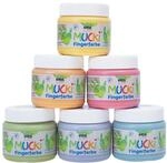 Kreul MUCKI Fingerfarben, 6er-Set, Farbe: Pastellfarben