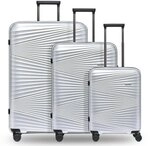 Pactastic Collection 02 THE THREE SET 4 Rollen Kofferset 3-teilig silberfarben