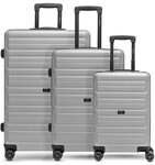Redolz Essentials 08 3-SET 4 Rollen Kofferset 3-teilig silberfarben RD12360-2-04