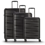 Redolz Essentials 10 3-SET 4 Rollen Kofferset 3-teilig grau RD12367-4-01