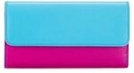 Mywalit Tri-fold Zip Wallet Geldb&ouml;rse Leder 17 cm blau TAS004080