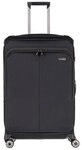Travelite Priima 4 Rollen Trolley 79 cm mit Dehnfalte schwarz TAS010901