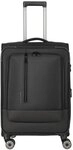 Travelite Crosslite 5.0 4 Rollen Trolley M 66 cm mit Dehnfalte schwarz TAS014223