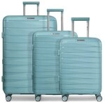 Franky London 4 Rollen Kofferset 3-teilig mit Dehnfalte blau TAS014363