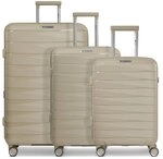 Franky London 4 Rollen Kofferset 3-teilig mit Dehnfalte grau TAS014361