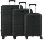 d & n d&n Travel Line 4600 4 Rollen Kofferset 3-teilig schwarz TAS030849