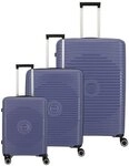 Travelite Orbita 4 Rollen Kofferset 3-teilig mit Dehnfalte blau TAS035620