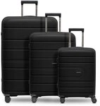 Redolz Essentials 11 3-SET 4 Rollen Kofferset 3-teilig schwarz TAS024621