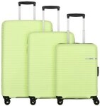 American Tourister Liftoff 4 Rollen Kofferset 3-teilig mit Dehnfalte gr&uuml;n TAS041245