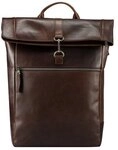 Jost Lund Business-Rucksack Leder 44 cm Laptopfach braun TAS030902