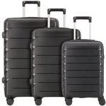 d & n d&n Travel Line 4100 4 Rollen Kofferset 3-teilig schwarz TAS030813
