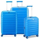 Roncato B-Flying Move 4 Rollen Kofferset 3-teilig mit Dehnfalte blau TAS016703