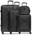 Redolz Essentials14 4-Rollen Kofferset Beautycase 4tlg mit Dehnfalte Laptopfach