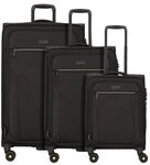 d & n d&n Travel Line 9704 4 Rollen Kofferset 3-teilig mit Dehnfalte schwarz