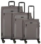 d & n d&n Travel Line 9704 4 Rollen Kofferset 3-teilig mit Dehnfalte grau...