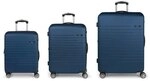 Gabol Escape 4 Rollen Kofferset 3-teilig mit Dehnfalte blau TAS020360