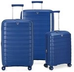 Roncato B-Flying Move 4 Rollen Kofferset 3-teilig mit Dehnfalte blau TAS016700