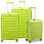 Roncato B-Flying Move 4 Rollen Kofferset 3-teilig mit Dehnfalte gr&uuml;n TAS016705