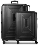 Redolz Essentials 14 4 Rollen Kofferset 2-teilig mit Dehnfalte schwarz TAS021032