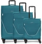 Stratic taska 4 Rollen Kofferset 3-teilig mit Dehnfalte petrol TAS051896