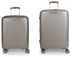 Gabol Queens 4 Rollen Kofferset 2-teilig mit Dehnfalte grau TAS034990