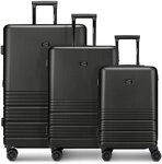 camel active Hanoi 4 Rollen Kofferset 3-teilig mit Dehnfalte schwarz TAS049221