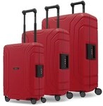 Redolz Essentials 15 4-Rollen Kofferset 3-tlg. mit Dreipunkt-Verschluss rot TAS038270