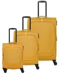 Travelite Umbria 4 Rollen Kofferset 3-teilig mit Dehnfalte gelb TAS056827
