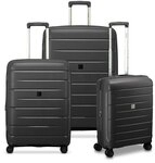 MODO by Roncato Starlight 3.0 4 Rollen Kofferset 3-teilig mit Dehnfalte schwarz