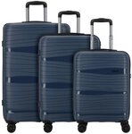d & n d&n Travel Line 4300 4 Rollen Kofferset 3-teilig blau TAS030829