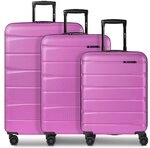 Franky Munich 4.0 4 Rollen Kofferset 3-teilig mit Dehnfalte rosa TAS050852