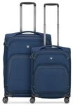 Roncato Gateway 4 Rollen Kofferset 2-teilig mit Dehnfalte blau TAS050107
