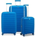 Roncato B-Flying Move 4 Rollen Kofferset 3-teilig mit Dehnfalte blau TAS050071