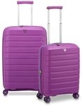 Roncato B-Flying 4 Rollen Kofferset 2-teilig mit Dehnfalte lila TAS050086