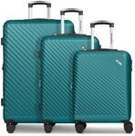Check.In Paradise 2.0 4 Rollen Kofferset 3-teilig mit Dehnfalte gr&uuml;n TAS052736