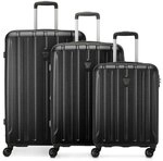 Roncato Kinetic 2.0 4 Rollen Kofferset 3-teilig mit Dehnfalte schwarz TAS038340