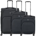 Roncato Gateway 4 Rollen Kofferset 3-teilig mit Dehnfalte schwarz TAS050092