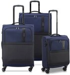 Roncato Metropolitan 4 Rollen Kofferset 3-teilig mit Dehnfalte blau TAS050164