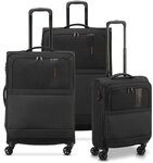 Roncato Metropolitan 4 Rollen Kofferset 3-teilig mit Dehnfalte schwarz TAS050163