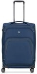 Roncato Gateway 4 Rollen Trolley M 66 cm mit Dehnfalte blau TAS050097