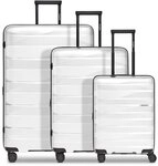 Bergpfeil Travel 4-Rollen Kofferset 3-tlg. mit Dehnfalte weiss TAS038258